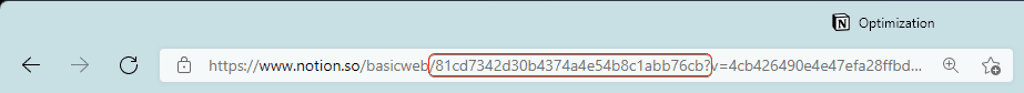 Copy Notion Database ID from URL